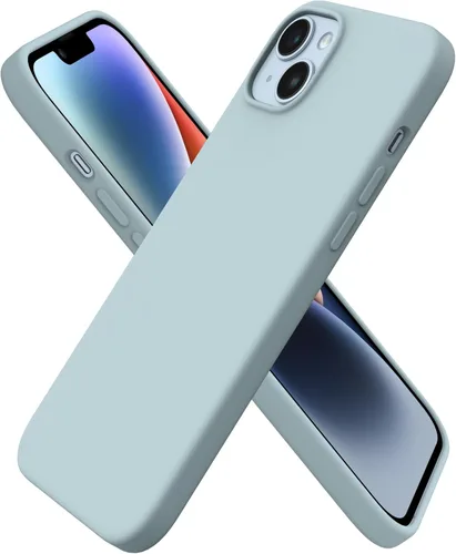 Vista 11 de ORNARTO Compatible con iPhone 14 Plus Funda 6.7, Silicona Líquida Delgada de 3 Capas Completamente Cubierta Funda de Teléfono de Goma de Gel Suave