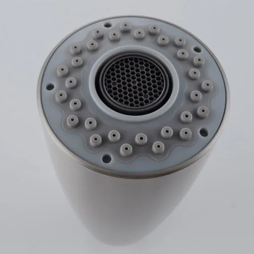 Vista 4 de Grifo de cocina Cabezal de pulverización extraíble 1/2 pulgada IPS Pieza de repuesto, níquel cepillado