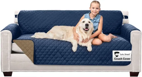 Vista 70 de Sofa Shield - Funda para sofá Loveseat con correa patentada, protector de cojín, funda reversible diseñada en EE. UU. resistente a manchas