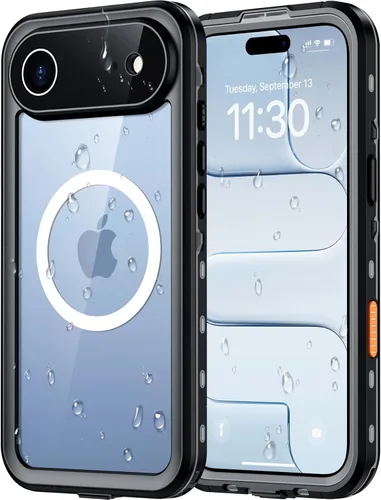 Vista 23 de Red2Fire Funda impermeable para iPhone 16, protector de pantalla integrado y protector de cámara, compatible con MagSafe, cuerpo completo a prueba