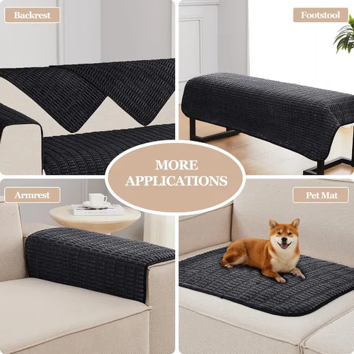 Vista 4 de Fundas para Reposabrazos de Sofá Fundas para Brazos de Sofá Fundas para Sillones, 2pcs Protectores Antideslizantes para Brazos de Sofá Fundas