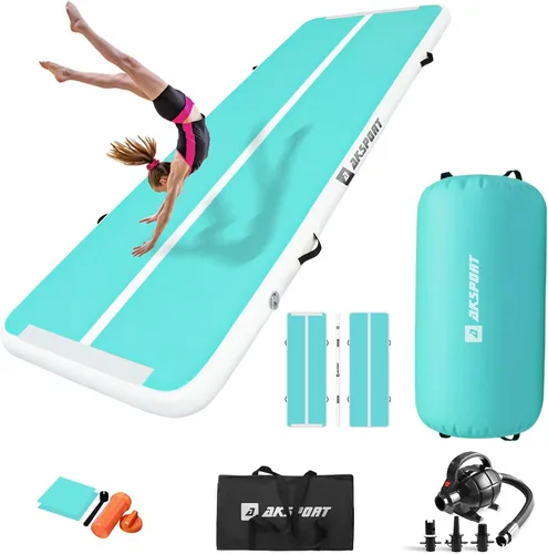 Vista 12 de AKSPORT Air Roller - Barril de aire para flexiones de espalda y resortes de mano, entrenamiento con bomba de aire eléctrica para uso Azul