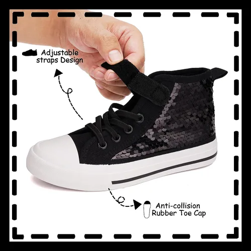 Vista 4 de Toandon Zapatillas de lona casuales de moda adorables para niños