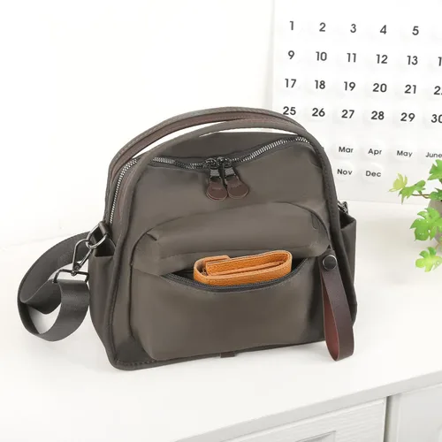Vista 9 de Small Crossbody Bags for Women Nylon Top Handle Handbag Commute Underarm Shoulder Tote Bag Purse