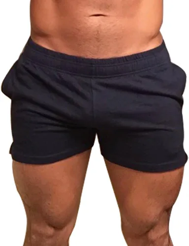 Vista 9 de Muscle Alive Pantalones cortos de correr para hombre con bolsillos, ropa atlética, algodón de rizo francés con 3 o 5 pulgadas