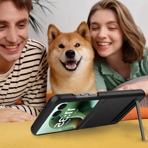 Vista 7 de NINKI Funda para Motorola Razr 2025/2024 con función atril y protector de pantalla, funda delgada de cuero a prueba de caídas Razr60 para Motorola