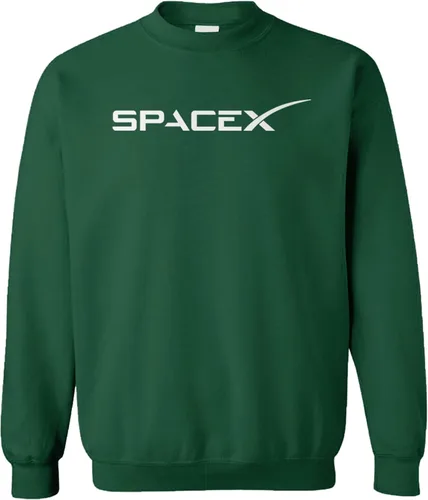 Vista 5 de Tcombo SpaceX - Sudadera unisex con cuello redondo Outer Space Negro