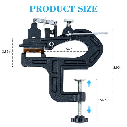 Vista 3 de Esquiador manual de cuero pelador Splitter adelgazamiento máquina de corte de artesanía en cuero máquina de ribete para proyecto de bricolaje