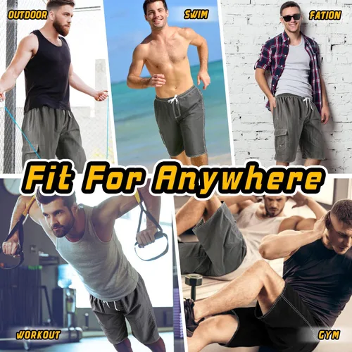 Vista 6 de Trajes de baño para hombre Bañadores de natación de secado rápido Shorts de natación con forro de malla Trajes de baño divertidos
