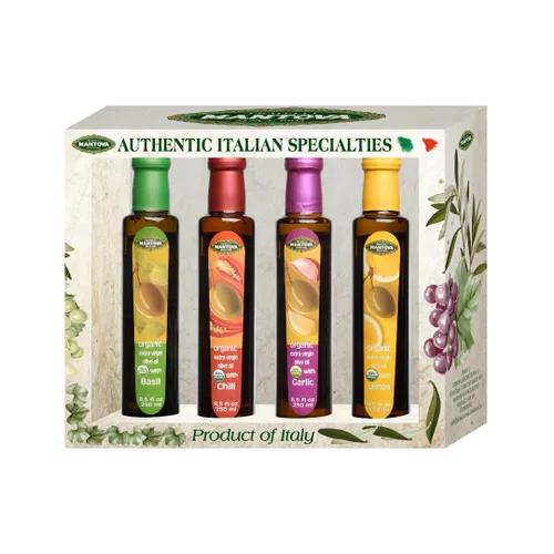 Vista 5 de Mantova - Aceite de oliva extra virgen orgánico con sabor a chile, 8.5 onzas líquidas