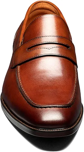 Vista 2 de Florsheim Sorrento Moc Toe Penny Mocasines para hombre sin cordones, Negro