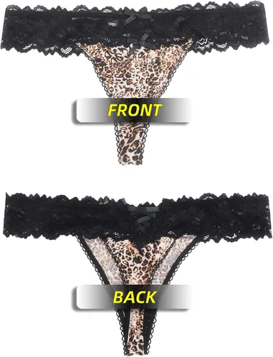 Vista 27 de ohyeah Tangas sexy de encaje tangas bragas de tiro bajo ropa interior para mujer de algodón entrepierna braga tangas bragas 4-18