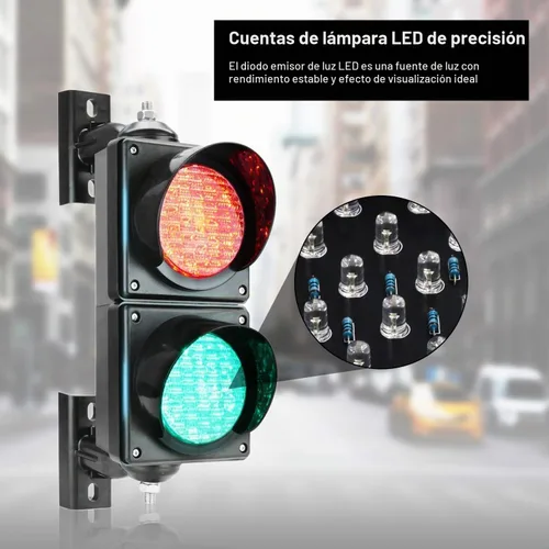 Vista 3 de BBMI Luz de tráfico de 3.937 in (4 pulgadas), DC9-36V señal de parada y marcha rojo/verde, carcasa de PC, impermeable, IP65, luz de advertencia