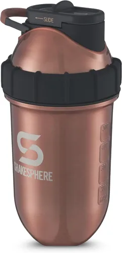 Vista 14 de SHAKESPHERE Botella agitadora de acero inoxidable - Botella agitadora de proteína aislada de 24 oz para bebidas frías y calientes - Ideal