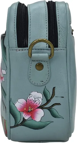 Vista 8 de Anna by Anuschka Heritage Collection Women's Genuine Leather Multicompartment Crossbody