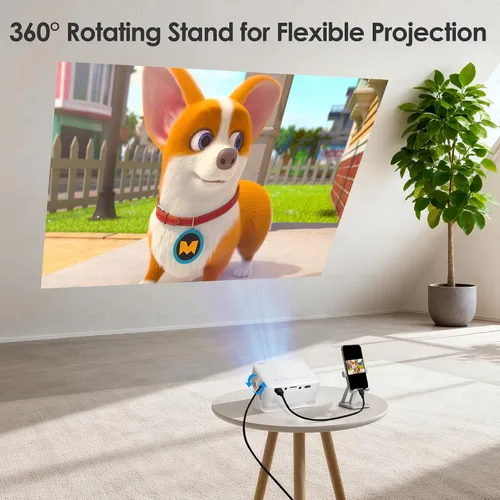 Vista 9 de Mini proyector con WiFi y Bluetooth, proyector actualizado AKIYO 2026 1080P