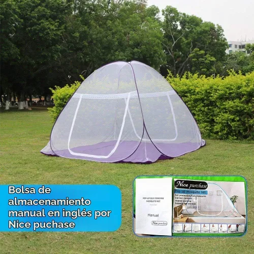 Vista 2 de Carpa de mosquitero plegable autónoma nueva portátil para cama 1/2 aberturas