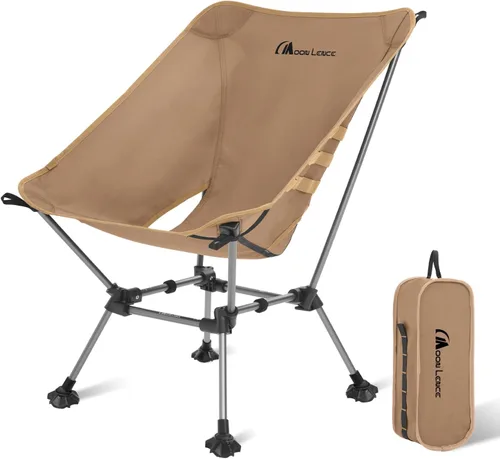 Vista 10 de MOON LENCE Silla de camping Plus, comodidad y tamaño mejorados, aún compacta y ligera, silla portátil plegable para mochilero y senderismo, Negro