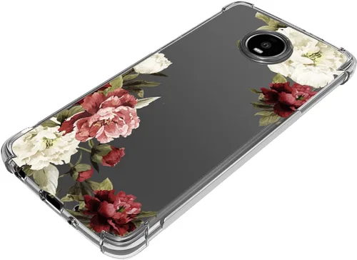 Vista 6 de Funda para Moto Z4/Moto Z4 Play, TPU transparente a prueba de golpes, funda protectora transparente suave y ligera para Motorola Moto Z4 Blossom