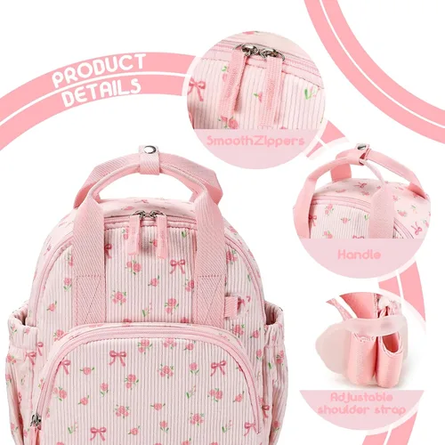 Vista 3 de Bluboon Mochila para niñas y niños de 2 a 4 años, lindas mochilas preescolares de 12 pulgadas, bolsas de guardería para niños, viajes escolares