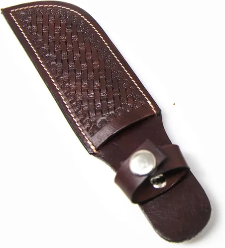 Vista 7 de Hulara Genuine Leather Knife Sheath – Handmade Leather Knive Holder with Belt Loop, Fits 4-10" Blade – Fixed Blade Knife Sheaths, Knifes Scabbard