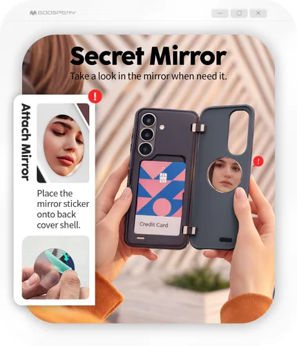 Vista 201 de GOOSPERY Parachoques magnético para puerta compatible con Galaxy S9 Plus, tarjetero tipo billetera con cierre automático por iman, funda protectora