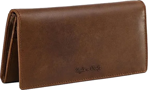 Vista 12 de Style N Craft Full-Grain Leather Clutch Wallet for Women, RFID-Protected with Multiple Card Holders