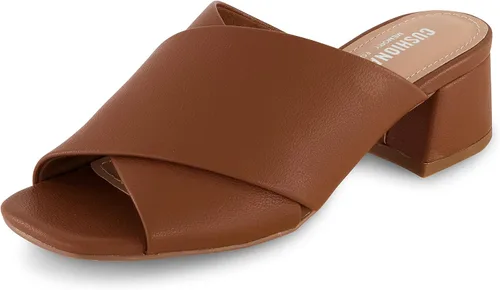 Vista 6 de CUSHIONAIRE Sandalia Garland con tacón de bloque de banda cruzada + espuma viscoelástica, anchos disponibles Arena