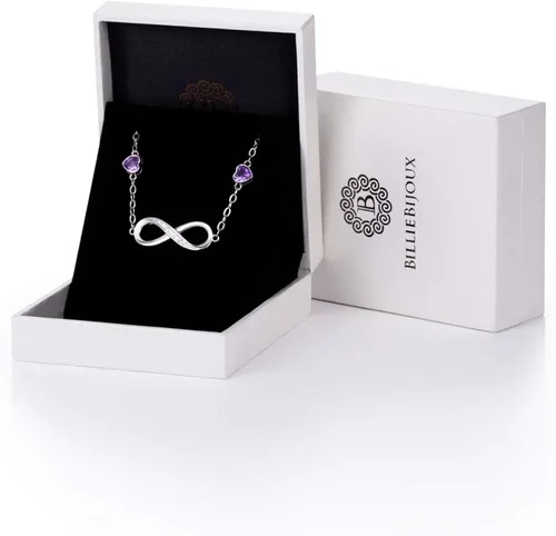 Vista 7 de Pulseras Infinity Love para mujer, pulsera de plata de ley 925 para mujer, pulsera de símbolo de amor, pulsera ajustable, regalo de cumpleaños, día