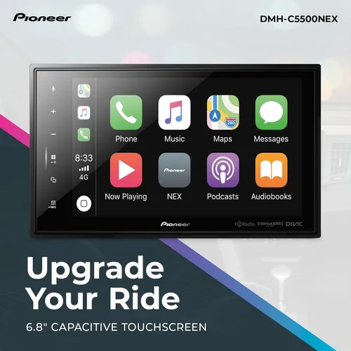 Vista 2 de Pioneer DMH-C5500NEX - Receptor multimedia digital de 8 pulgadas - Apple CarPlay con cable, Android Auto, Bluetooth incorporado y Amazon Alexa a