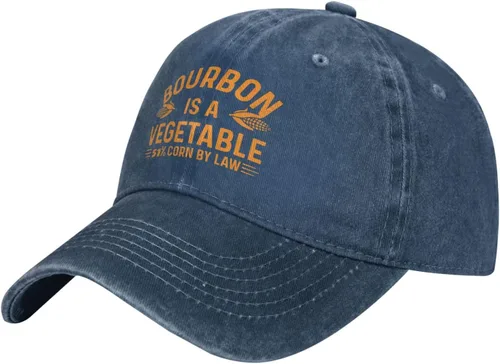 Vista 2 de Funny Hat Bourbon is A Vegetable 51% Corn by Law Hat Men Baseball Cap with Design Hats