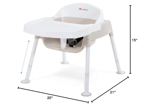Vista 9 de Foundations Secure Sitter - Silla de alimentación de altura ajustable de 7 a 13 pulgadas, 1 paquete, pies estables "sin punta", arnés ajustable de 3
