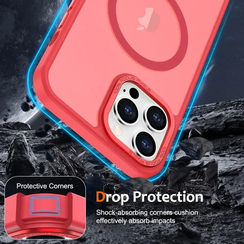 Vista 156 de Anuck - Funda magnética para iPhone 11 compatible con MagSafe, carcasa trasera mate translúcida dura, borde de TPU, delgada, resistente a impactos