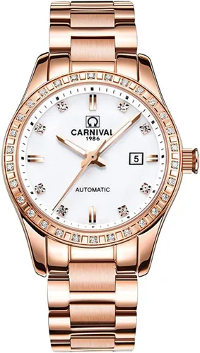 Vista 10 de LOREO Women's Automatic Watch Diamond-Accented Dress Watch for Women Self-Winding Mechanical Watch with Sapphire Crystal Stainless Steel Two-Tone