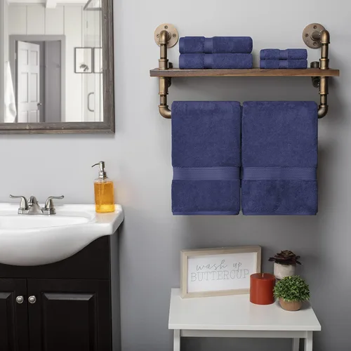 Vista 47 de BNM Toallas de Algodón Egipcio de Peso Pesado, Ideales para Baño, Ducha, Spa, Hotel, 800 GSM, Toallas Faciales/de Aseo, Toallas de Mano, Toallas