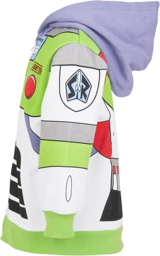 Vista 9 de Disney Pixar Toy Story Buzz Lightyear Sudadera con capucha de forro polar iTalk con cremallera para niños pequeños a grandes, Rojo