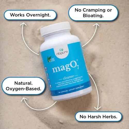 Vista 2 de nbpure MagO7 + Poobiotics - Paquete de salud intestinal Limpieza de colon impulsada por oxígeno y apoyo probiótico Alivia la hinchazón