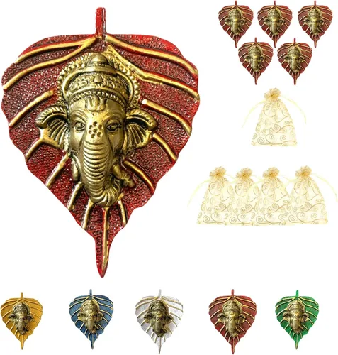 Vista 11 de LOVENSPIRE Ganesha Diwali - Decoración de hojas de metal para colgar en la pared para el hogar y la oficina, regalo de regreso de inauguración