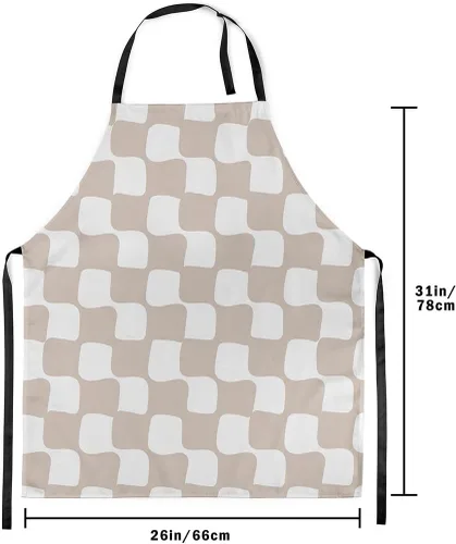 Vista 3 de jejeloiu Delantal de lunares rojos y blancos para mujeres y hombres, de 26 x 31 pulgadas, diseño retro de lunares