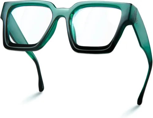 Vista 30 de livho Marco de gafas de gran tamaño para mujer y hombre, lentes rectangulares de moda para computadora, marco elegante *Tortuga de coco