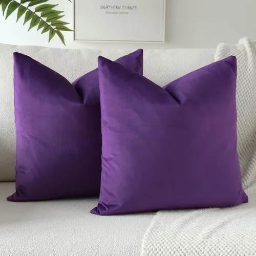 Vista 25 de OTOSTAR - Fundas de almohada decorativas de 16 x 16 pulgadas, fundas de cojín de terciopelo suave, fundas cuadradas para sofá, cama, sofá del hogar
