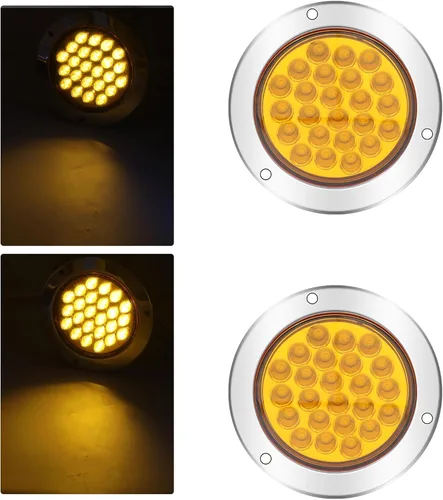Vista 9 de Kit de luces LED para remolque, kit de luces LED redondas para remolque, luces traseras LED redondas, luces traseras de freno para remolque, camión