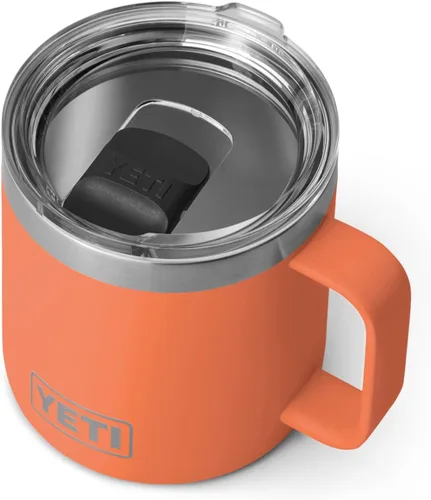 Vista 10 de YETI Rambler - Taza de 14 oz con aislamiento al vacío, de acero inoxidable con tapa MagSlider, color inoxidable Rosa (Bimini Pink)