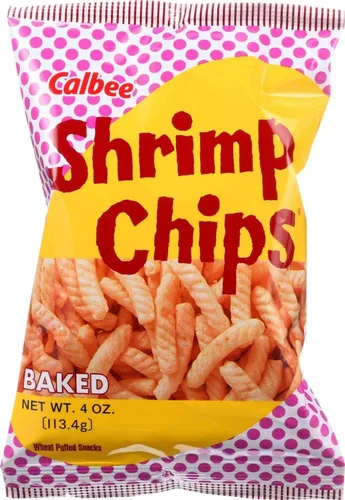 Vista 7 de Calbee Chips de camarones (ajo caliente, 4.0 onzas) (paquete de 12) Horneados para una perfección crujiente