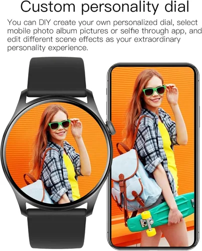Vista 4 de Yihou Reloj inteligente para teléfonos Android y teléfonos iOS rastreador de fitness monitor de frecuencia cardíaca reloj de presión arterial