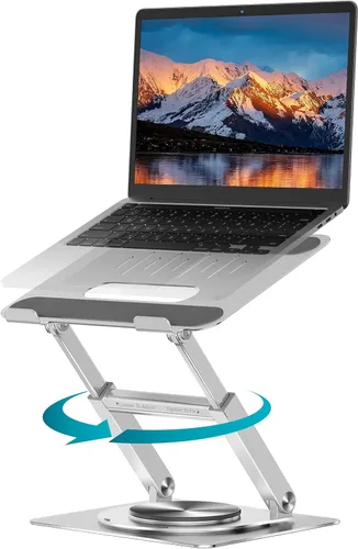 Vista 15 de Lifelong Soporte ergonómico ajustable para laptop para escritorio, altura de hasta 20 pulgadas, soporte elevador portátil para computadora portátil