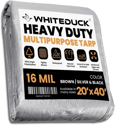 Vista 49 de Whiteduck 8' x 10' Lona de poliéster de alta resistencia de 16 mil, impermeable 100% resistente a los rayos UV, a prueba de desgarros y roturas