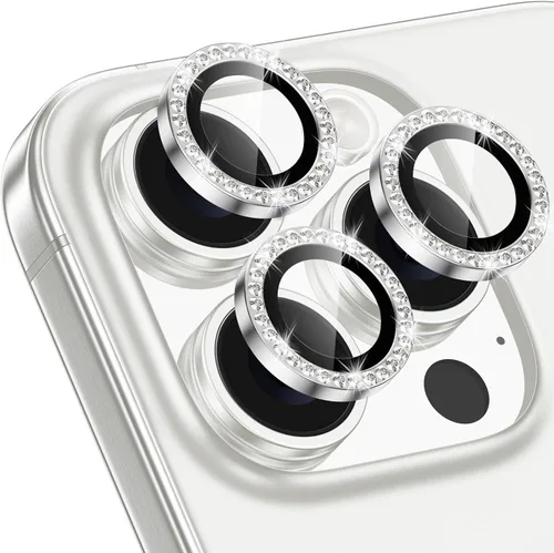 Vista 42 de Protector de lente de cámara para iPhone 15 Pro/iPhone 15 Pro Max, anillo de metal individual, dureza 9H, protector a prueba de arañazos, accesorios