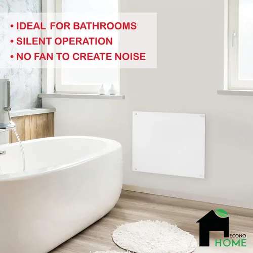 Vista 5 de EconoHome Panel de calentador de espacio para montaje en pared, calentador de convección a prueba de salpicaduras de 250 vatios con termostato
