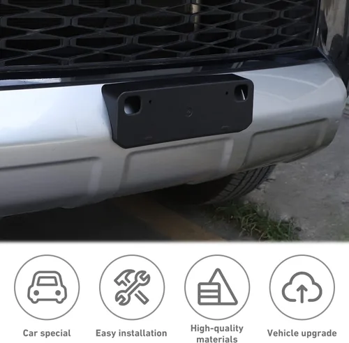 Vista 6 de Soporte para matrícula, soporte de montaje de marco de matrícula frontal compatible con accesorios exteriores Toyota 4Runner (Toyota 4Runner)